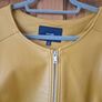 new faux leather fully lined mustard jacket sz 28/30 Image 2