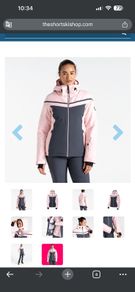 Dare2b Women's Flurry Ski Jacket | Rose Pink & Grey size uk18