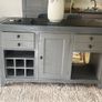 Wooden Grey Kitchen island Image 3