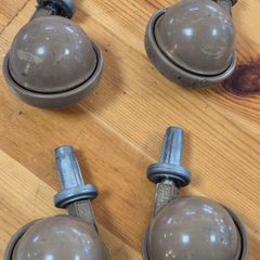 4 Vintage castor wheels MidCentury