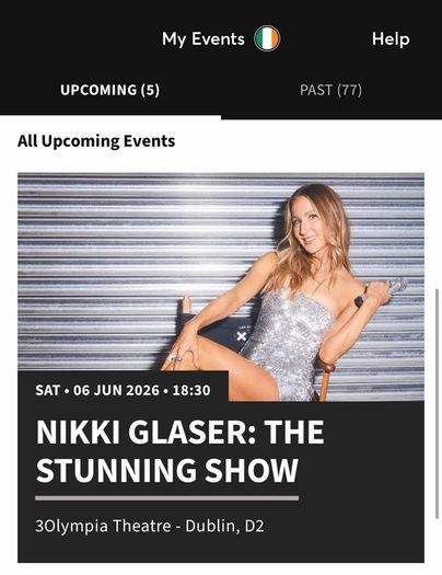 Nikki Glaser - Dublin Sat 06.06.26 - 3Olympia - 6.30pm