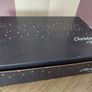 Box of x12 Gold Speckle Geometric Style Glass Christmas Baubles Image 3
