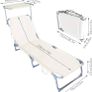 NEW SALE | Folding Sun Loungers Set of 2, Sunbed with Adjustable Backrest & Sunshade for Garden, Beach, Patio, Pool, Camp, Load 110 kg Image 2