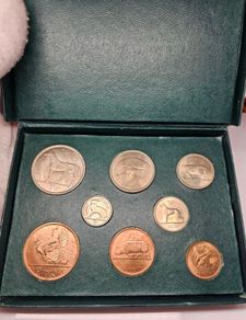 Ireland 1964 Coin Set Half Crown to Farthing Superb Condition Coins in Original Holder