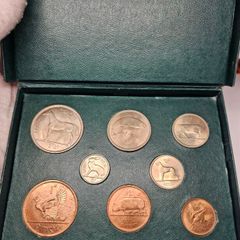 Ireland 1964 Coin Set Half Crown to Farthing Superb Condition Coins in Original Holder