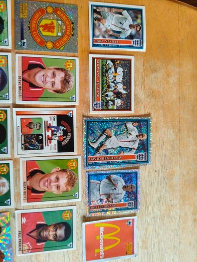 Merlin Football Premier League stickers 95 96 97 season and 2002 world cup
