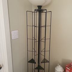 Floor standing lamp with built in CD wrack