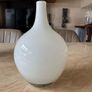 Vintage IKEA Modernist White vase hand blown glass Image 4