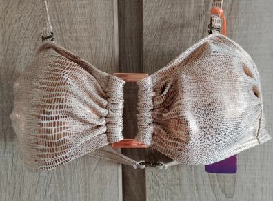 Rose gold bikini top size 34