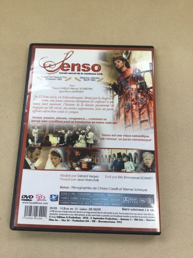 Senso dvd French audio only rare