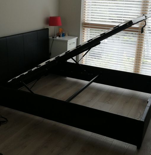 Double bed frame with storage