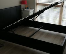 Double bed frame with storage