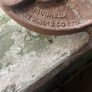 Antique cast iron school desk ends. Made in drogheda Image 2