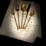 Gold Cutlery ( Wedding Cutlery) - Over 120 5 piece sets Image 2