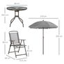 6 Piece Patio Dining Set with Parasol Image 3
