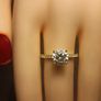 Yellow Gold Plated 2 carat Moissanite Solitaire with Accents Image 10