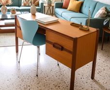 mid century vintage teak desk