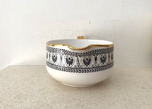 Vintage Crown Staffordshire Black Victoria Creamer