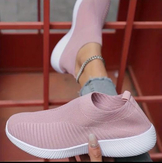 Light Pink Elastic Sock Shoes size 40