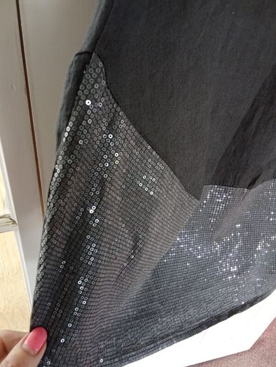 Linen Dress with Sequins