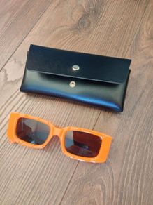New orange sunglasses with case
