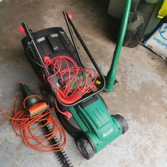 Electric Lawnmower, Strimmer and Hedge cutter