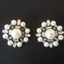 Art Deco Style Pearl Crystal Earrings Image 2