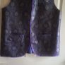 Mens Purple & Gold Printed Silk Brocade  Bundi Waiscoat Image 2