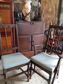 Ercol dining chairs.