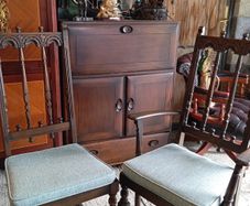 Ercol dining chairs.