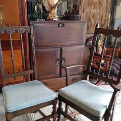 Ercol dining chairs.