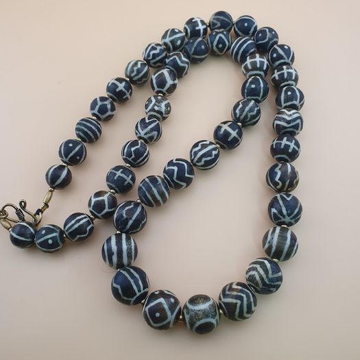 Rare Authentic Antique Burmese Pumtek Pyu Beads Necklace