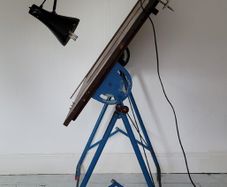 Mid-century architects drawing table with original anglepoise lamp