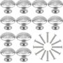 10PCS Matted Black Cabinet Knobs, Round Mushroom Drawer Knobs, 30MM Aluminum Alloy, Drawer Pull Handle, Cabinet Knobs, Door Pulls with Screws for Cupboard Wardrobe Furniture - Single Hole (FREE POSTAGE) Image 2