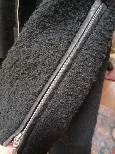 Boucle Biker Design Coat