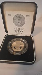 Ireland: Dublin Fifty Pence Proof Coin 1988