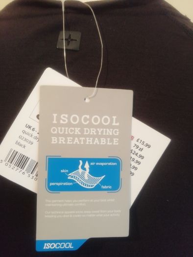 FREEPOST Mountain Warehouse Acitive ISOCOOL Ladies Top New With Tags UK8