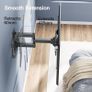 TV Wall Bracket Swivel Tilt Extend, Universal TV Bracket Wall Mount for 26-60 Inch Flat/Curved TVs, Adjustable TV Bracket Holds up to 32KG Max.VESA 400x400mm Image 5
