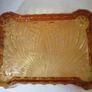 vintage Amber glass dressing table tray and trinket dish Image 7