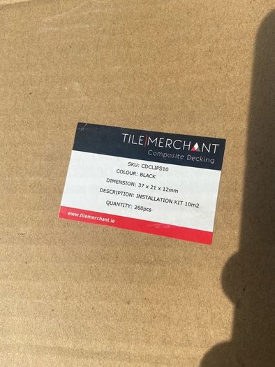 Composite decking installation kit Tile Merchant plus box of decking screws