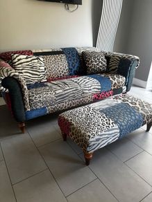2 seater couch and footstool