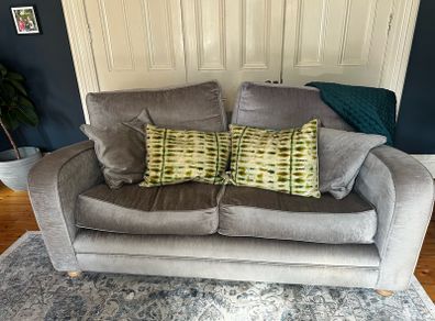 Grey custom made couch x 2