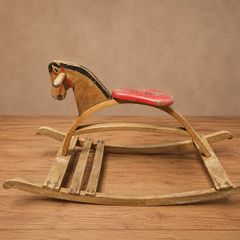 Vintage Wooden Rocking Horse Decorative & Photography Prop