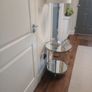 silver table lamp and table Image 4