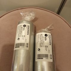 2 x silver pillar candles
