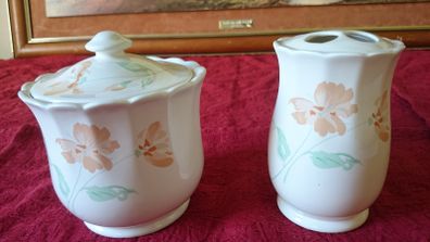 Boots Poppy Vase and Trinket Bowl With Lid Made In England