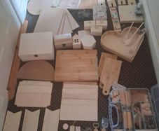 Lazer Engraving machine and wood bundle