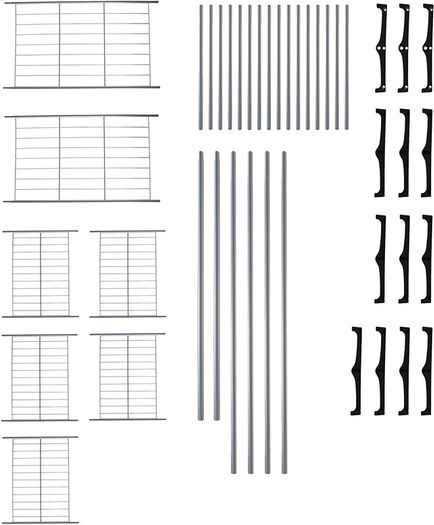 _Amazon Basics Double Rod Freestanding Closet, Silver