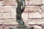 Art-Deco Dancing Woman (36cm) - Bronze, Marble, Signed