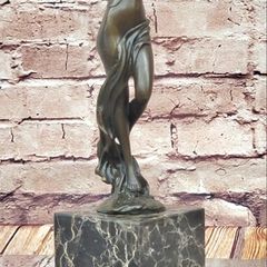 Art-Deco Dancing Woman (36cm) - Bronze, Marble, Signed
